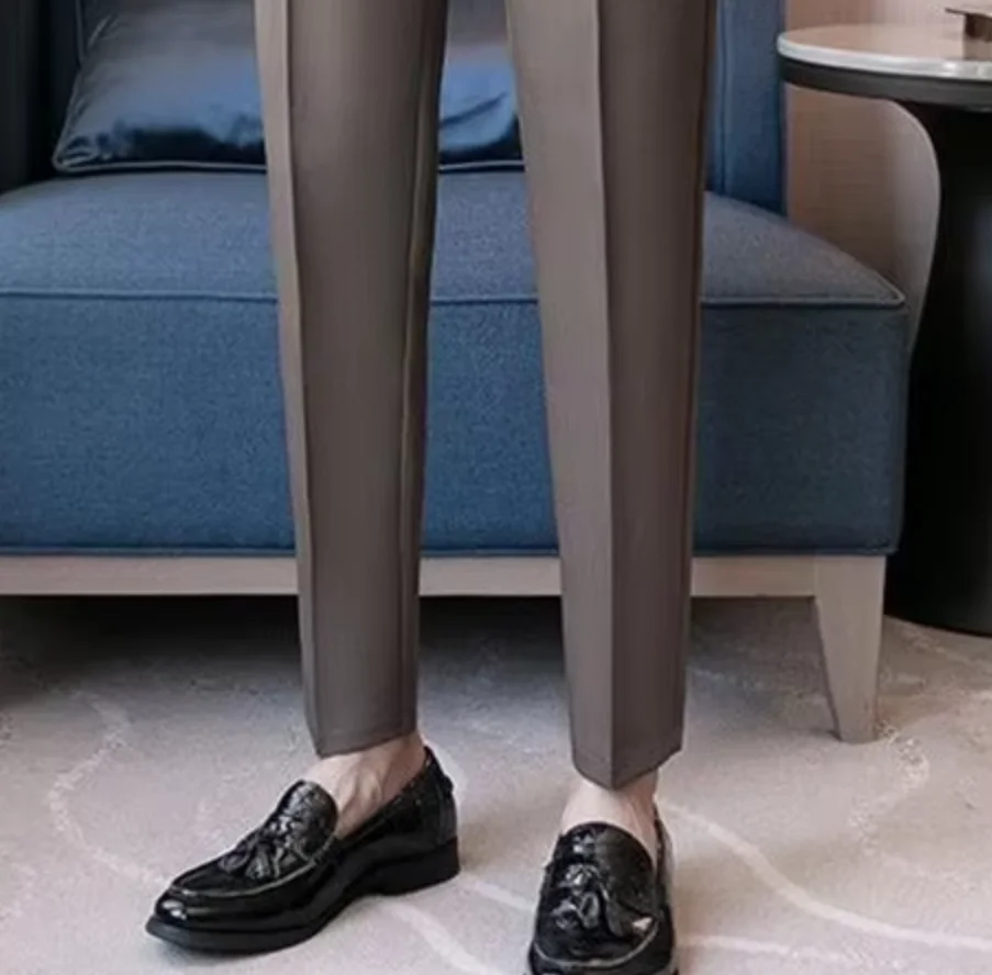 

Мужские классические брюки-чинос, однотонные, повседневные, модные, для делового стиля