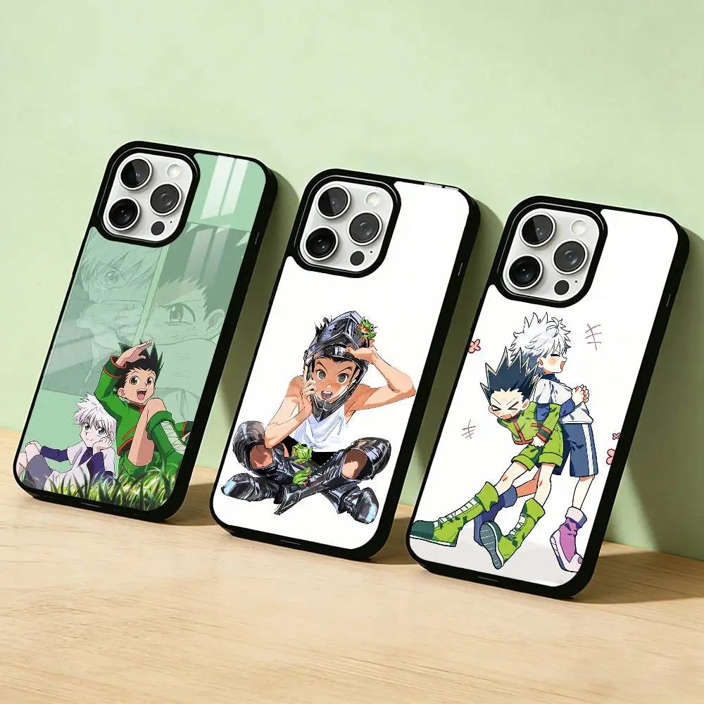 

AAA Best Duo Gon and Killua Phone Case For iPhone 17 16 15 14 13 12 11 Pro Max Plus Silver Matte Black Cover