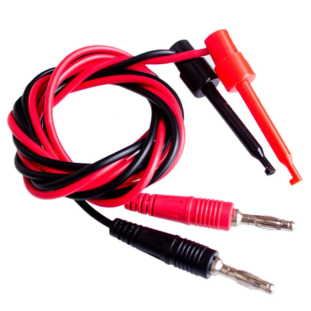 

2 Or 4pcs 4mm Banana Plug To Test Hook Clip Test Lead Kit Cable Line Connection For Multimeter Electronic Test Tools