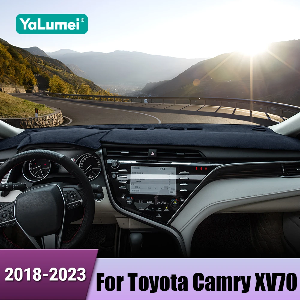 Auto Dashboard Abdeckung Vermeiden Licht Pad Anti-Uv Teppiche Nicht-slip Matte Zubehör Für Toyota Camry XV70 2018 2019 2020 2021 2022 2023