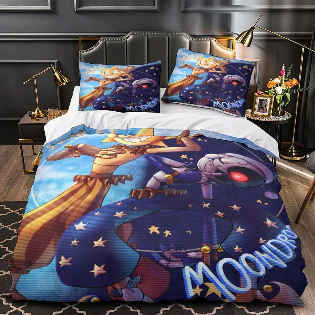 

Sundrop Moondrop 3D Printed Duvet Case Pillowcase Bedding Set Twin Full Queen King Size For Bedroom Decor