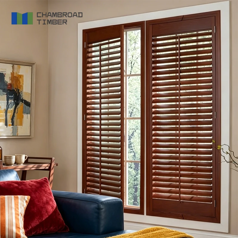 Real Solid Basswood Plantation Shutters Adjustable Louvers Windows Cordless Safe Custom Fit Easy Install Perfect Light Control