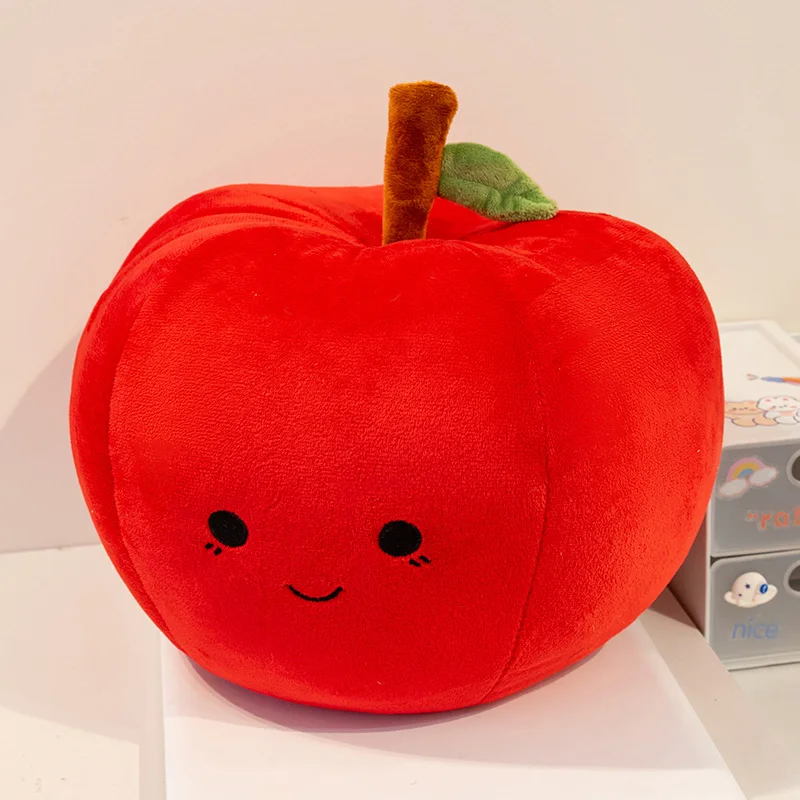 20-50 سنتيمتر Kawaii الكرتون محاكاة أنيمي التفاح الأحمر محشوة الفاكهة ألعاب من نسيج مخملي للأطفال لطيف التفاح اليدوية دمية وسادة هدية #5
