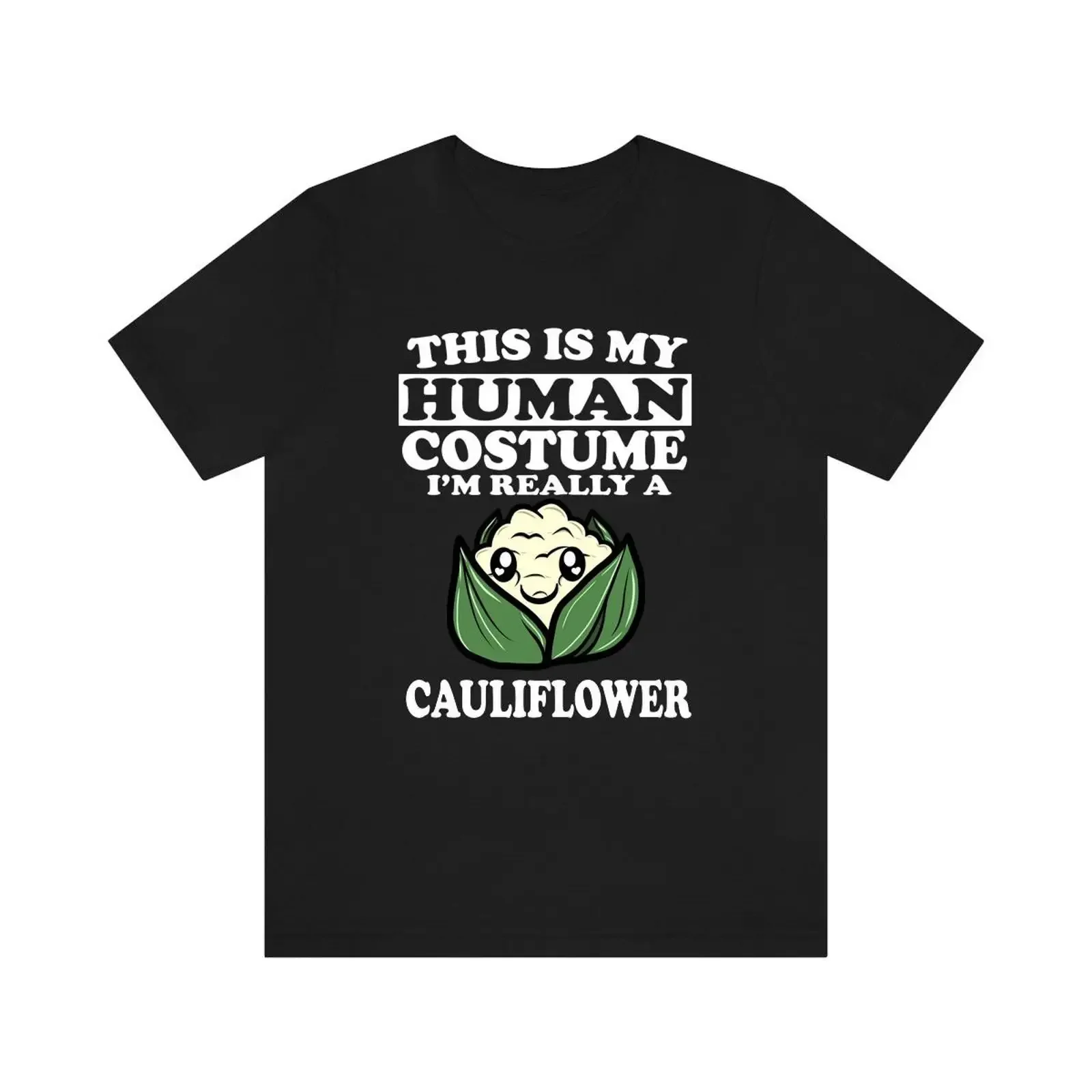 This Is My Human Costume I'm Really A Cauliflower Funny Vegetable T Shirt For Lovers vintage Washed Top For Everyday Wear