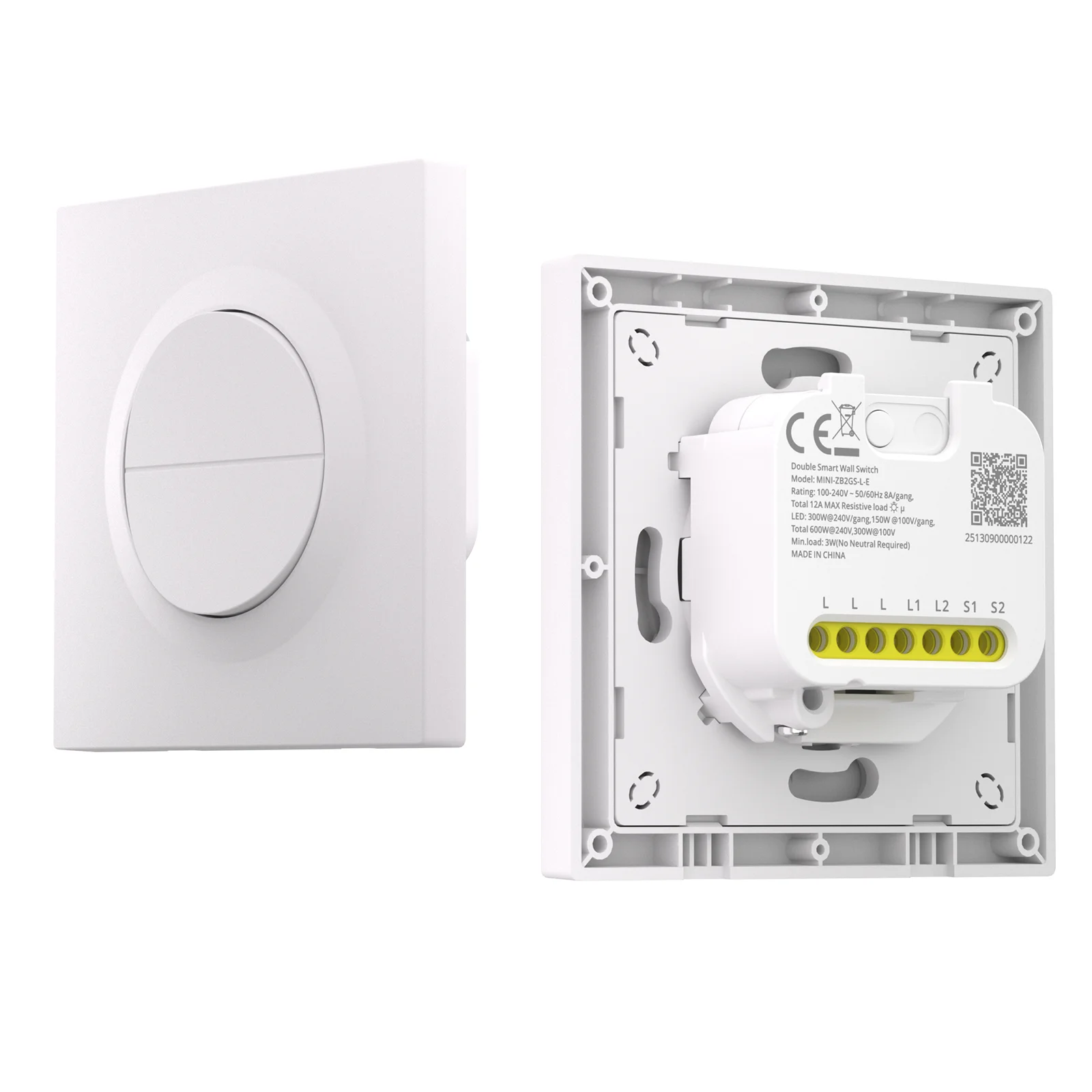 SONOFF MINI-ZB2GS-L-E Zigbee Podwójny Inteligentny Włącznik Ścienny Orb-ZBW2L Bez Potrzeby Używania Neutralnego Przewodu Dwukanałowe Sterowanie Przez Mostek Matter — zdjęcie produktu 7