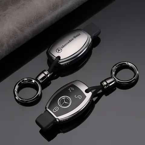메르세데스 벤츠 A B C E 클래스 GLS GLA GLK GLC CLS CLA AMG W204 W205 W212 W463 W176 키체인용 PU 자동차 키 케이스 커버 쉘