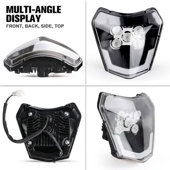 Motocyklový LED světlomet s předním světlometem pro KTM EXC 300 XC XCF XCW XCFW SX SXF SXS 125 až 690 2012-2022 8 nejlepší prodej Maska světlometů KTM Duke 200 - №5