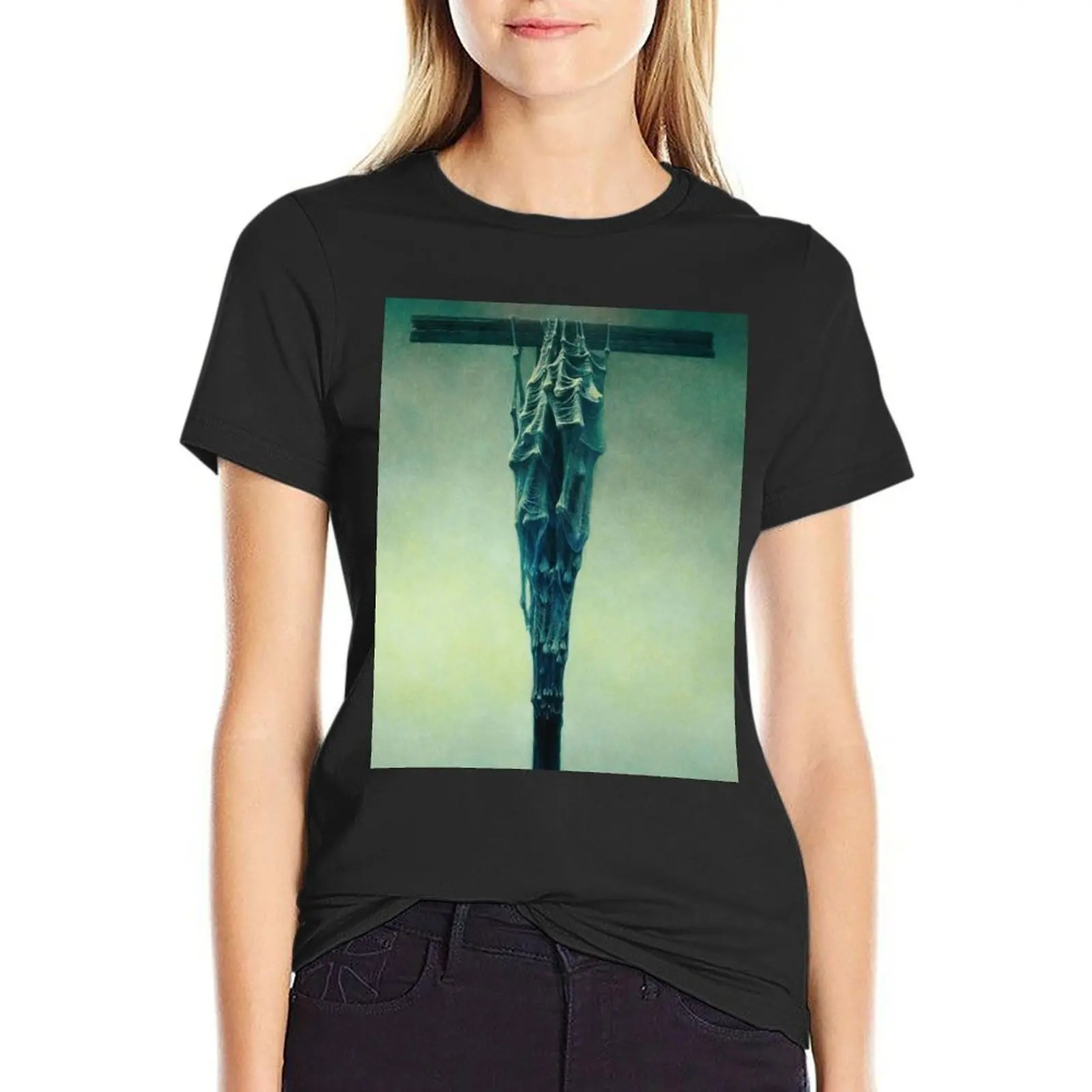 Beksinski - Zdzis?aw Beksiński Creepy art, Horror art, Weird art T-Shirt new edition heavyweights ariat shirts for Women