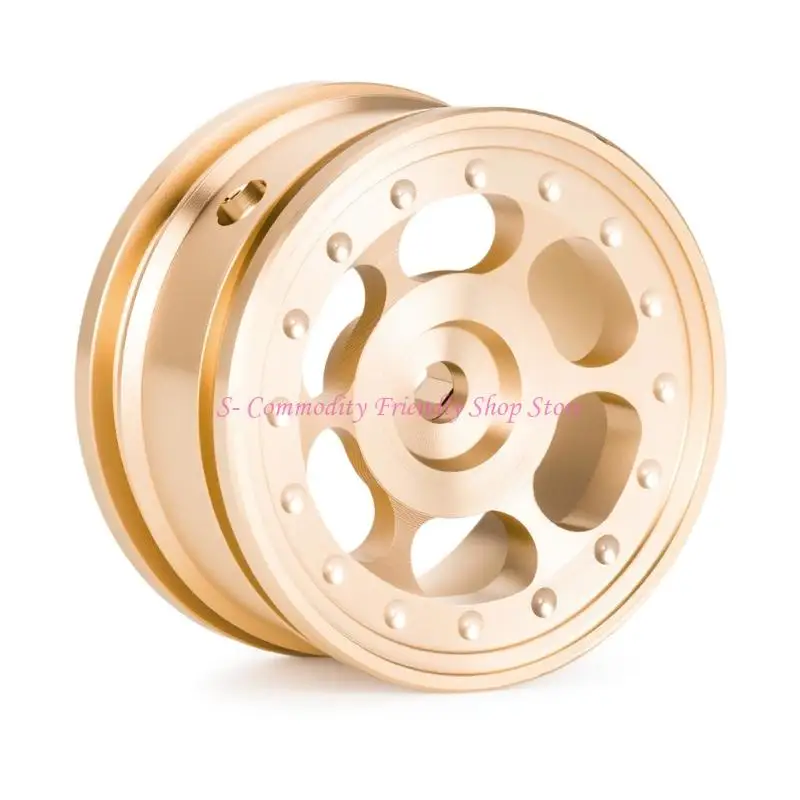 

85AE 4Pcs Polished Brass Metal Wheel Hubs Easy to Use for 1/30 SCX30 Crawlers