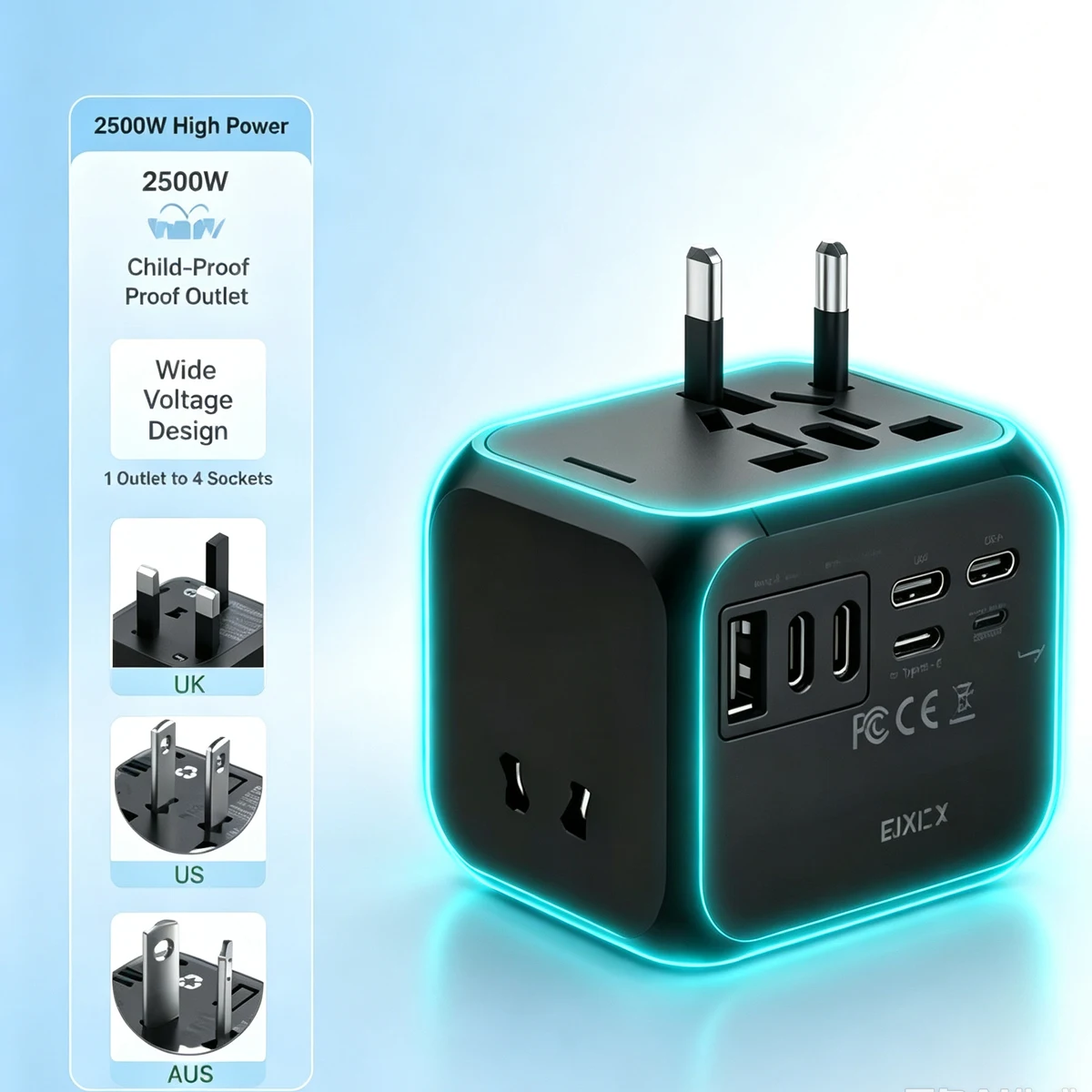 All-in-one Wall Travel Charger USB Type-C Socket Outside Cover Universal Switch Way Replacement Part Holder Outlet Accessories