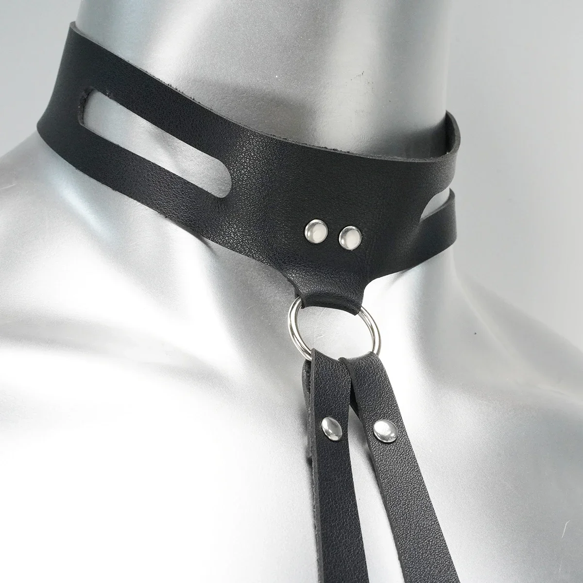 남성용 블랙 PU 가죽 세련된 클래식 쉐이핑 가슴 스트랩 휴일 장식 액세서리 데일리웨어 의류 벨트