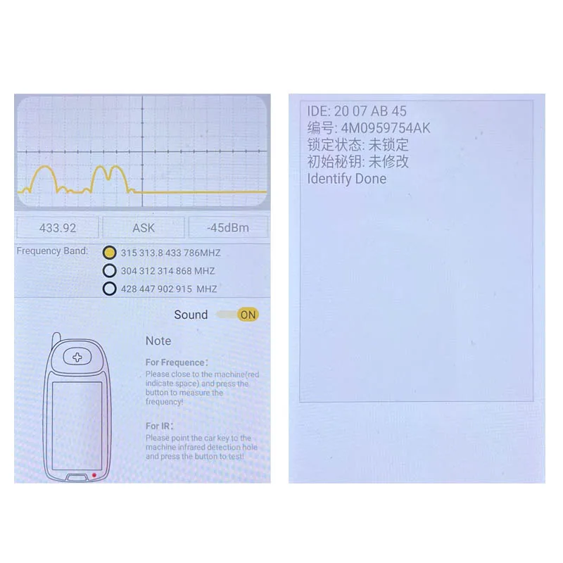 CN008054 MLB Suitable for Audi Q7 original remote control key 3+1buttons 433Mhz 5M chip FCC: 4M0 959 754 AK Keyless GO