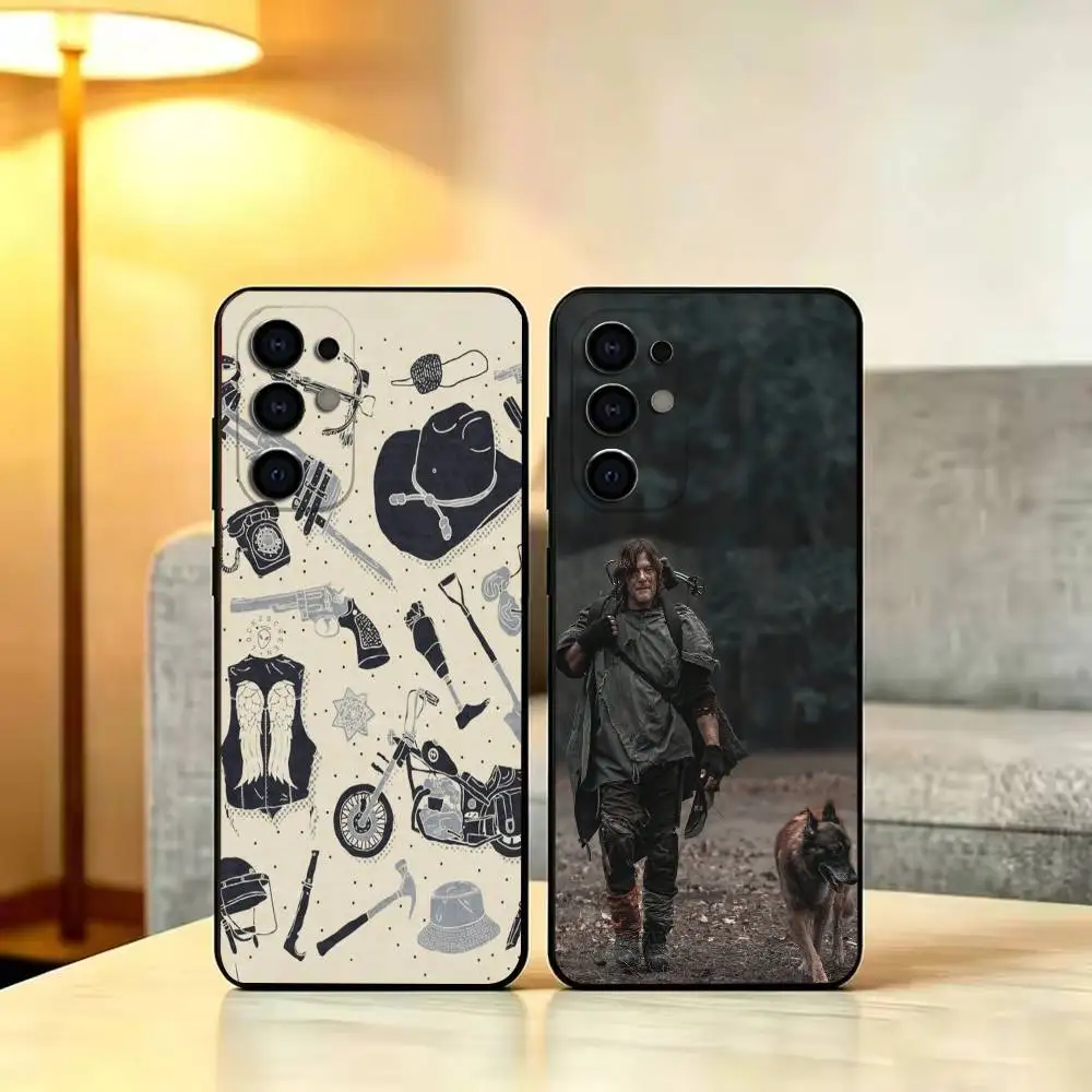 W-Walkings D-Dead Daryl Dixon  Phone Case For Samsung S 25,24,23,22,30,21,10,9,Ultra,Plus,Lite,FE,4,5 G Soft Black Case