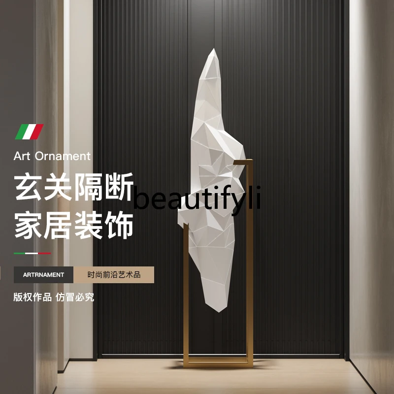 الألياف الزجاجية هندسية الطابق زخرفة مبيعات مكتب الديكور الناعم النحت الكبير فن التركيب الدرج الدوار #3