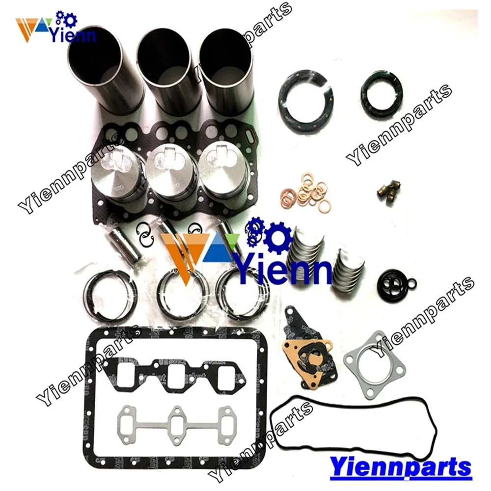 

3TN66UJ 3TN66 комплект для капитального ремонта для деталей двигателя Yanmar, экскаватор VIO10 SV13, прокладка поршневого кольца, ремонт подшипника
