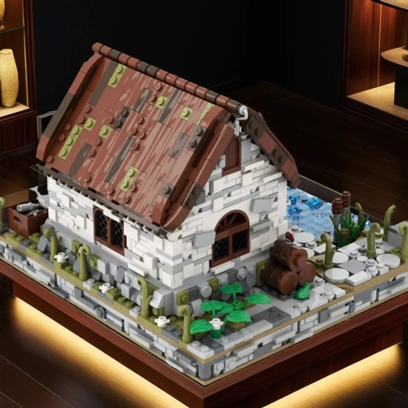 1575pcs MOC Fisherman House Creative Advanced Build Model Building Blocks Castle Adventure Technical Street Scene Craft Toy Gift