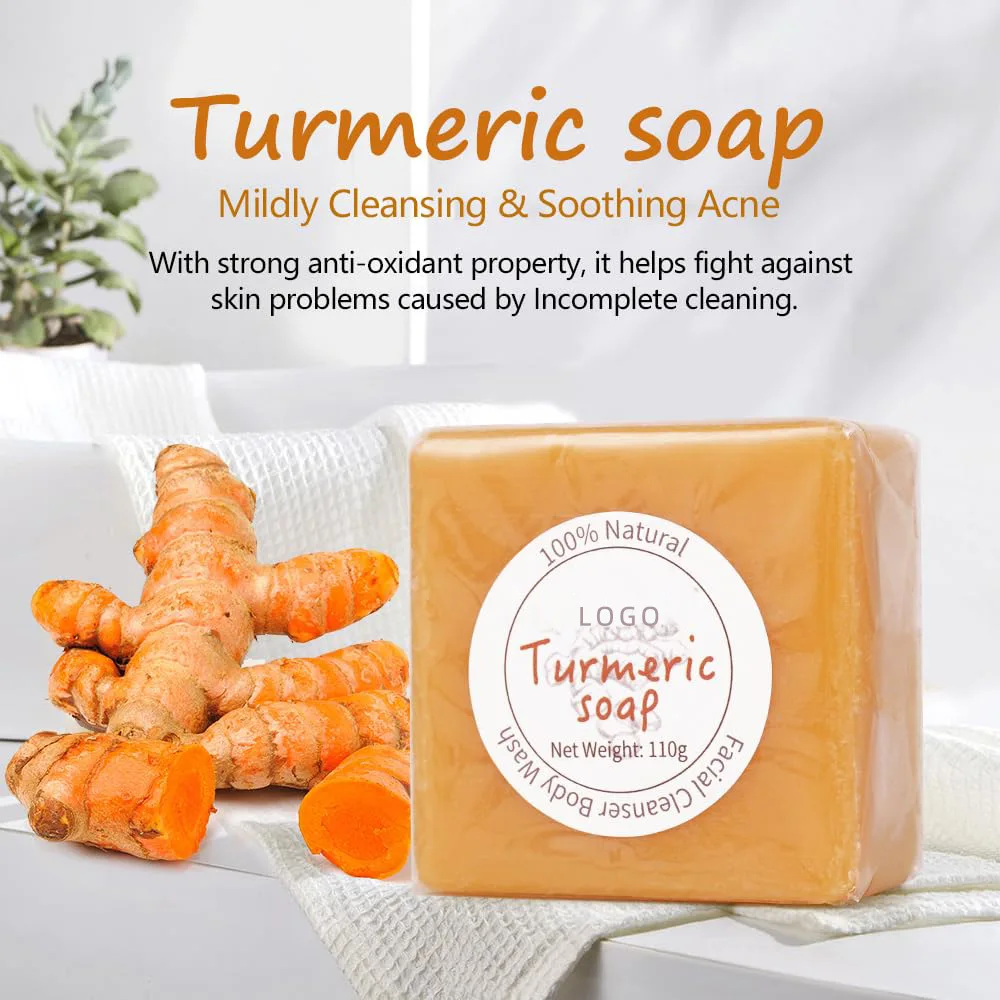 Turmeric Soap Cleans Pores and Relieves Discomfort  Soothe Acne-prone Skin and Improve Skin Complexion Anti-oxidation