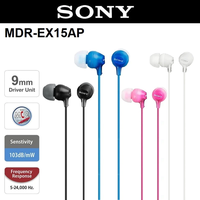 Original Sony MDR-EX15AP In-Ear Earphones Headphones With Mic For iOS Android Samsung Huawei Xiaomi OPPO Vivo