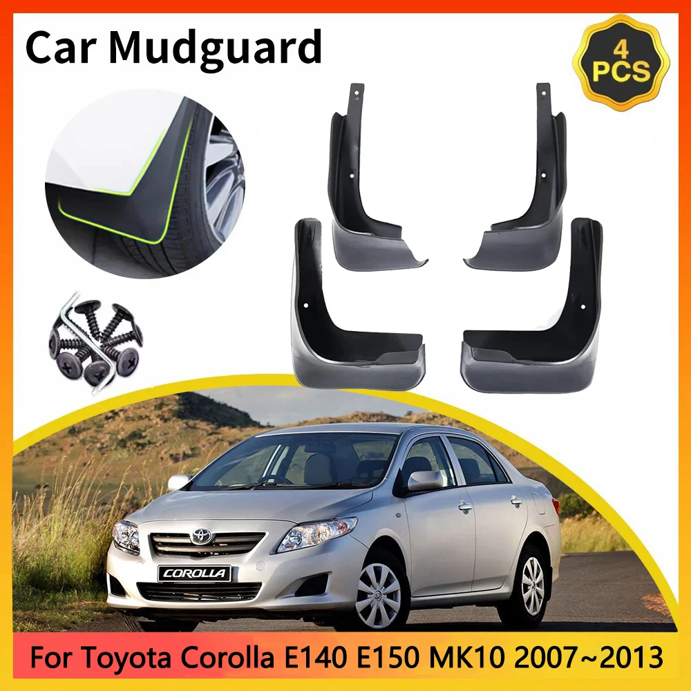 

Для Toyota Corolla E140 E150 MK10 2007 ~ 2013 2008 2009 2010 автомобильные брызговики Стайлинг передние и задние брызговики крыло