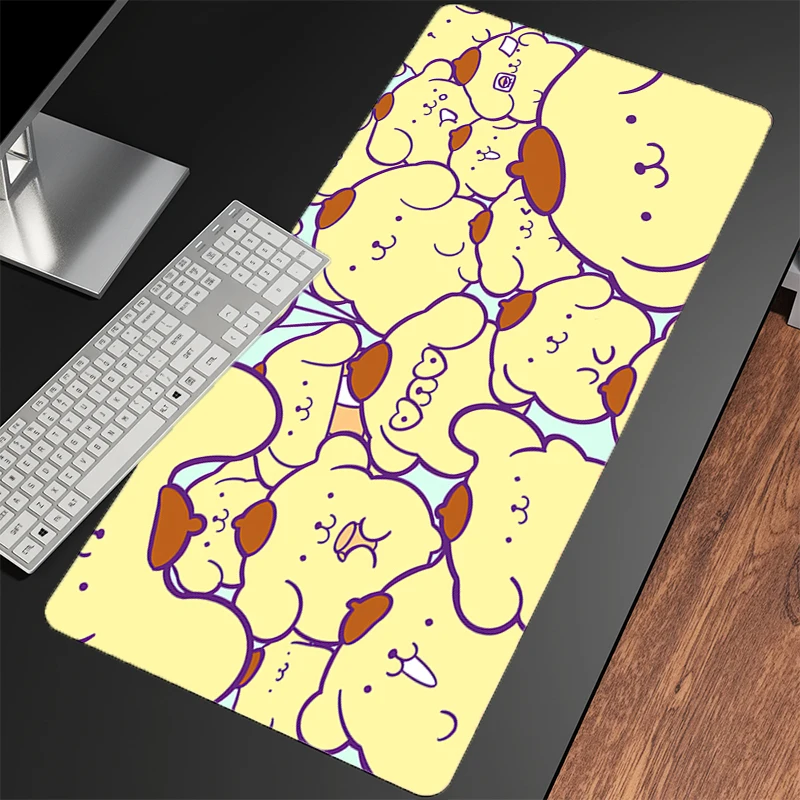 Tapis de souris Pompompurin grand Anime accessoires de jeu tapis de souris Gamer PC complet ordinateur clavier tapis tapis tapis de bureau Varmilo