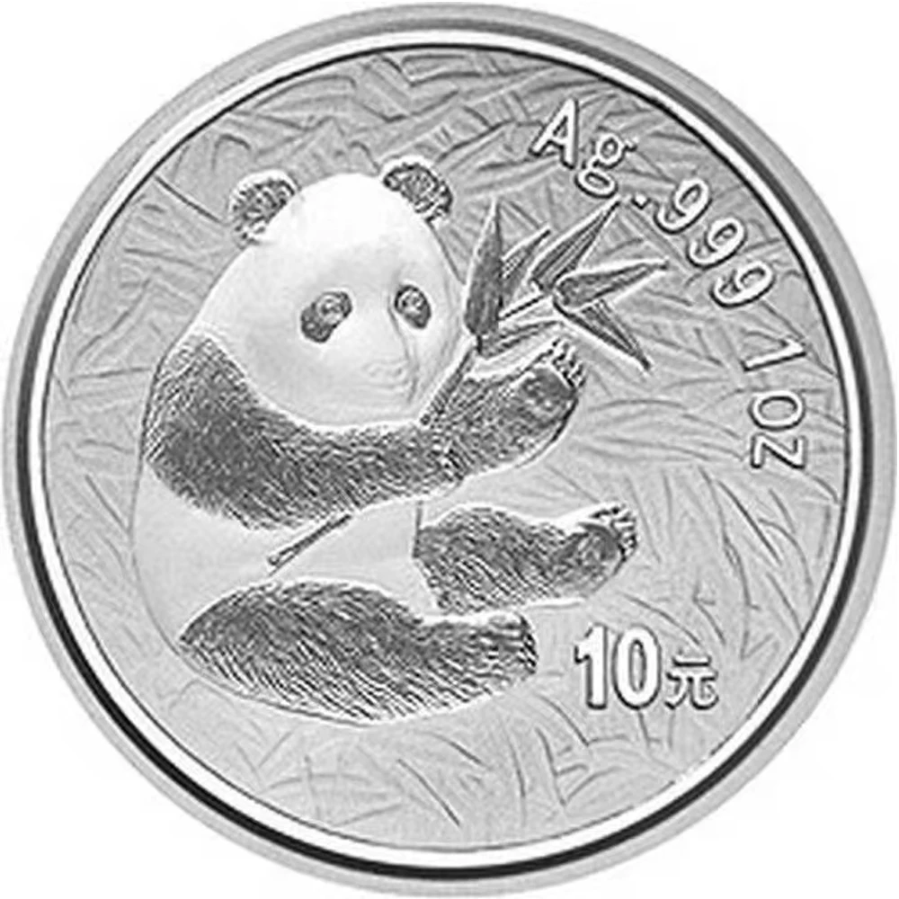 

2000 China Panda Silver Coin Real Original 1oz Ag.999 Silver Commemorative World Collect Coins 10 Yuan NUC