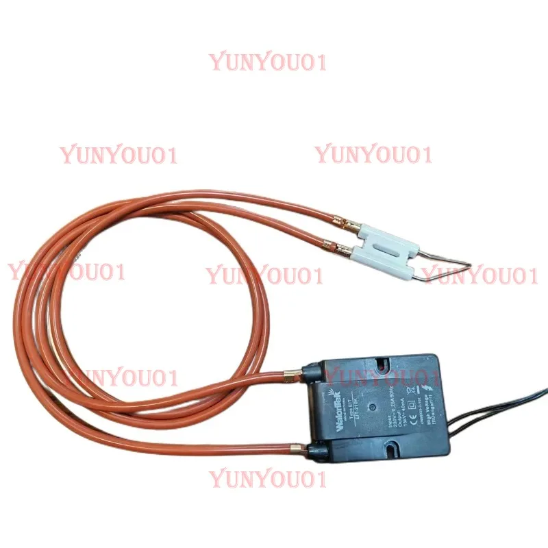 Oil Burner WalonTek EIT-210K Fuel Ignition Transformer with High-Voltage Wire and Spark Needle - 220V Input and 15KV Output