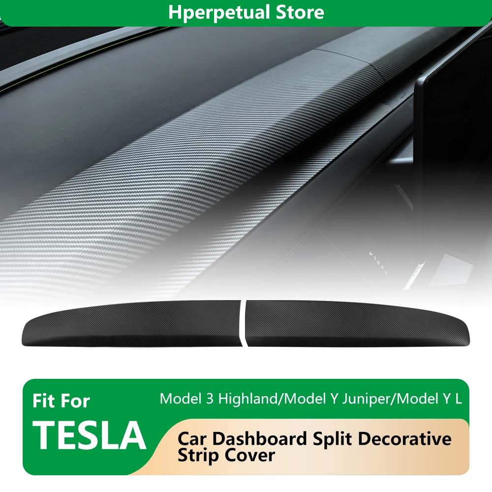 

Крышка приборной панели для Tesla Model 3 Highland Model Y Juniper Model Y L 2025, передняя разделенная полоса, крышка панели ABS, отделка салона автомобиля
