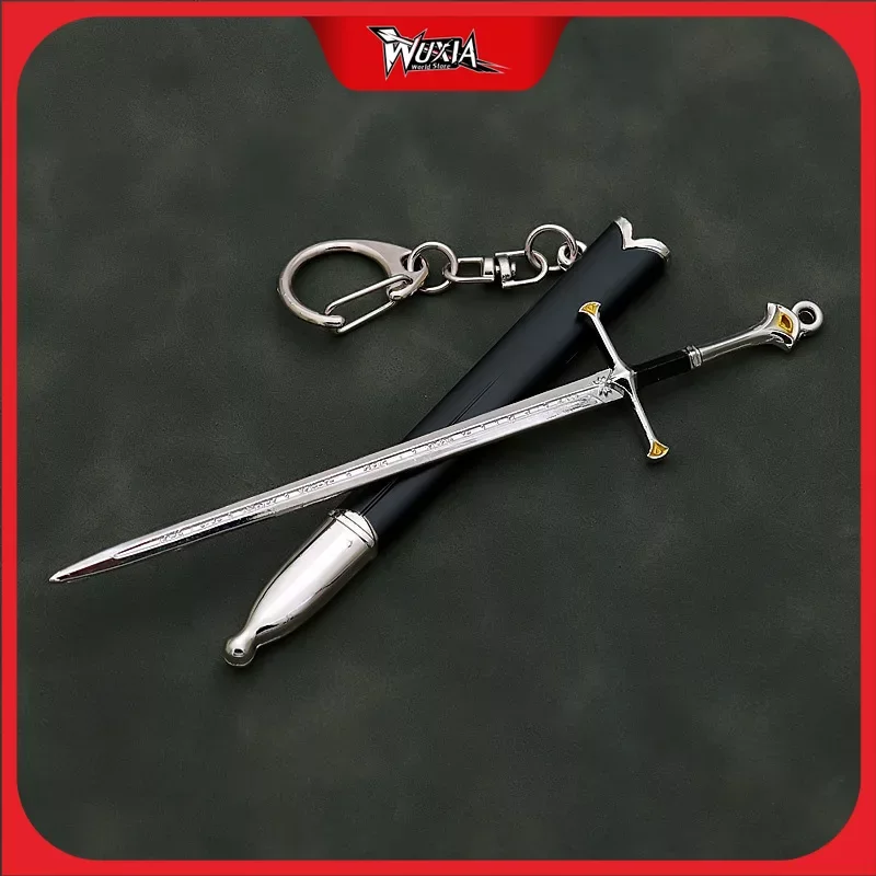 12cm Narthil Sword Earendil Aragorn II Medieval Movies TV Weapon Metal Material Katana Sword Model Keychains Gifts Toys for Boys