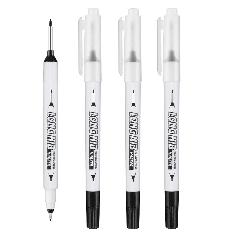 1/3Pcs Doppel Spitze 20mm Tiefe Loch Lange Nib Kopf Marker für Metall Perforieren Stift Bad Holzbearbeitung dekoration Multi-Zweck
