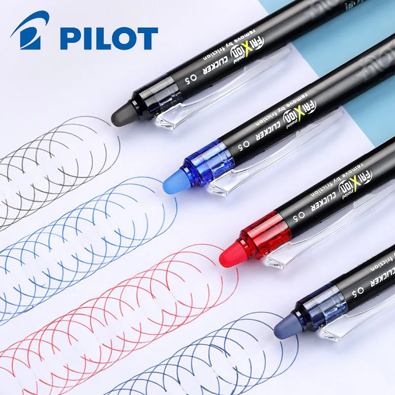 

Pilot FriXion BLRT-FRP5 Erasable Gel Pen,with Refillable Cartridge&ST Smooth Tip 0.5mm Black/Red/Blue,Thermal Friction Erasable