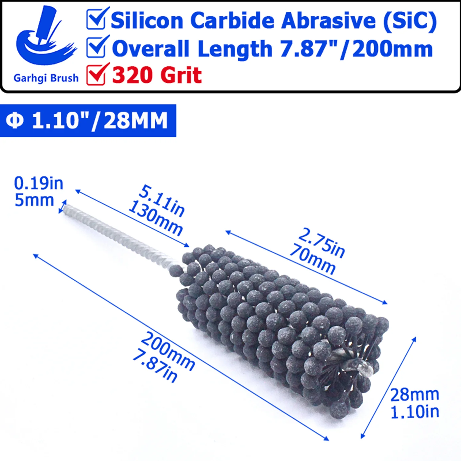 320Grit Zylinder Hone Ball Pinsel Werkzeug Siliziumkarbid Metall Motor Ventilführungen Entgraten Carbon Entfernung Crosshatching Polieren