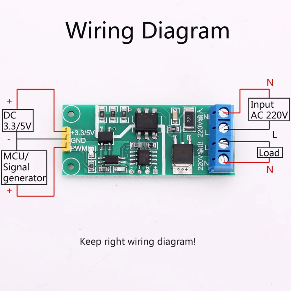 PWM Dimming Dimmer Governor Motor Speed Controller AC 220V Voltage Regulating Regulator Thyristor Isolation Module I/O Output