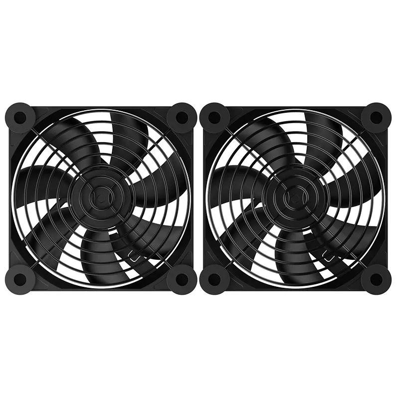 TEUCER 8CM/12CM/14CM USB Fan Computer PC Case Fan 120mm Silent Chassis Cooler Fan con viti rete protettiva ventola USB
