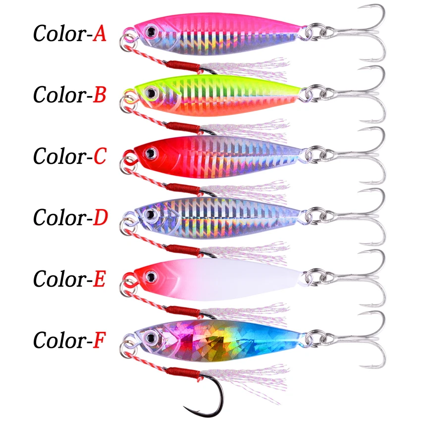 Leurre de pêche en métal dur, corps laser, appâts coulants, matériel de pêche à la carpe, Spinner Jig, 7g, 10g, 15g, 20g, 30g, 40g, eau salée