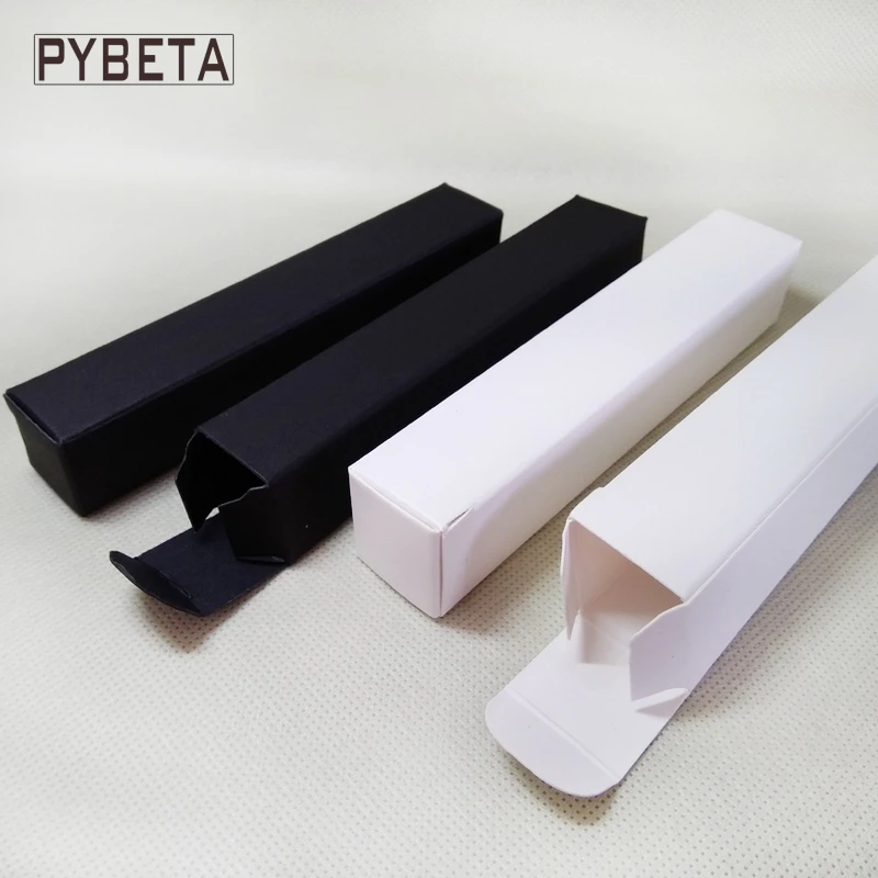 100pcs/lot- 2*2*12cm White Black Paper Box for Essential Oil Perfume sample Lipstick Stroage Boxes Craft Gift boxes valve tubes