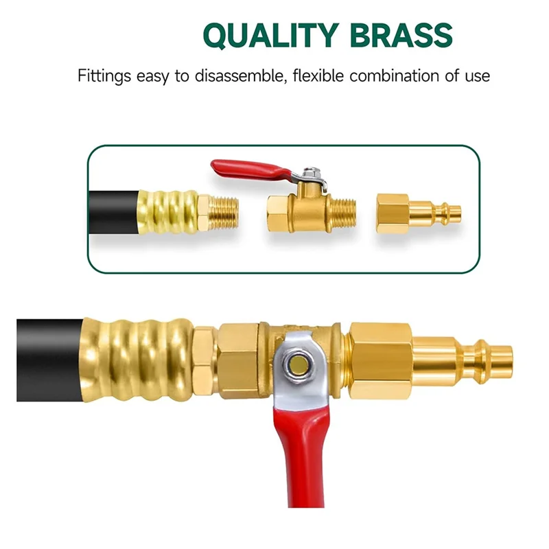 

RV Winterizing Kit, RV Water Blowout,Air Compressor Quick Connect Plug To 3/4Inch Hose Blowout Adapter With Valve