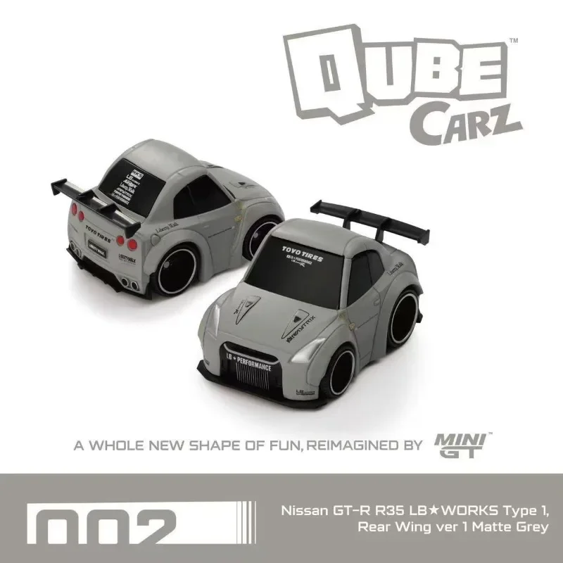 MINIGT 1/64 LB R35 QUBE CARZ Alloy Motor Vehicle Diecast Models Car Toys Collection Christmas Gift Gifts for Men