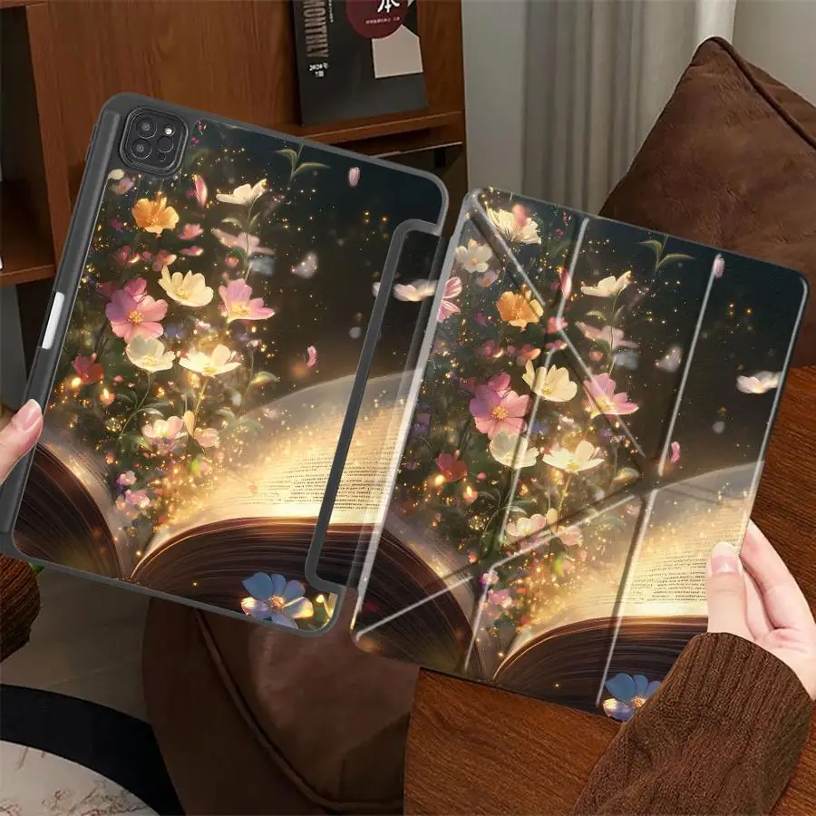 Creative Book Pattern Tablet Case For iPad Pro 11th 10th 9th 8th 7th 12.9inch Air 4 5 M3 M2 M4 11inch Mini 6 7 Pro 2025 Holder