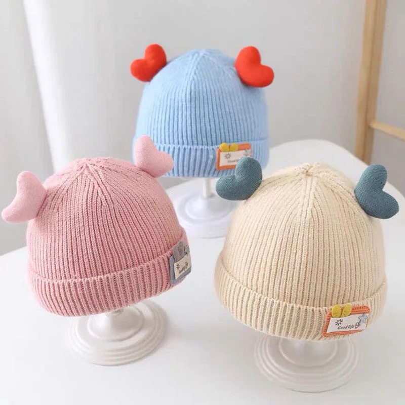 Chapeau en laine pour bébés, joli chapeau de printemps pour enfants, édition coréenne pour garçons et filles, automne hiver, nourrissons et jeunes enfants