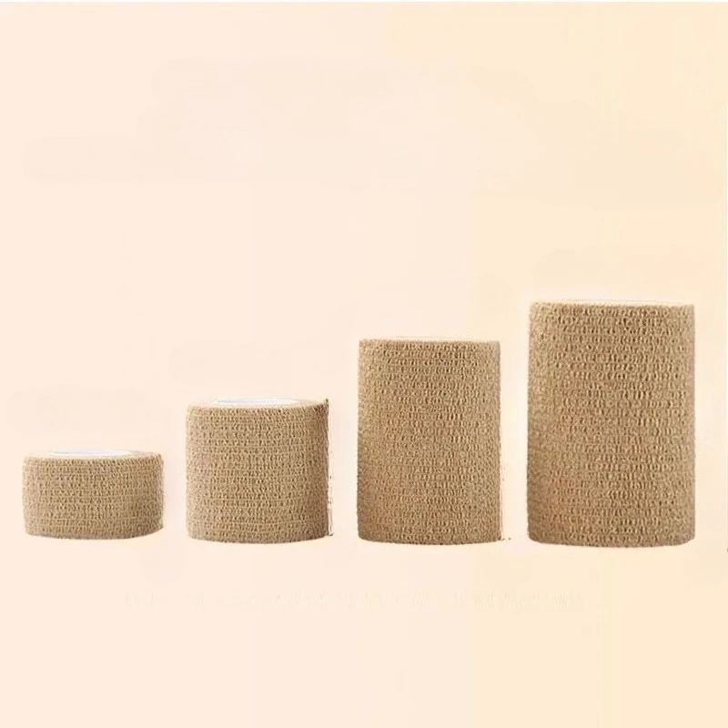 

Elastic Sports Self Adhesive Tape 10 Rolls Medical Adhesive Bandage Beige Wrap Finger Tape For Wrist Ankle First Aid Breathable
