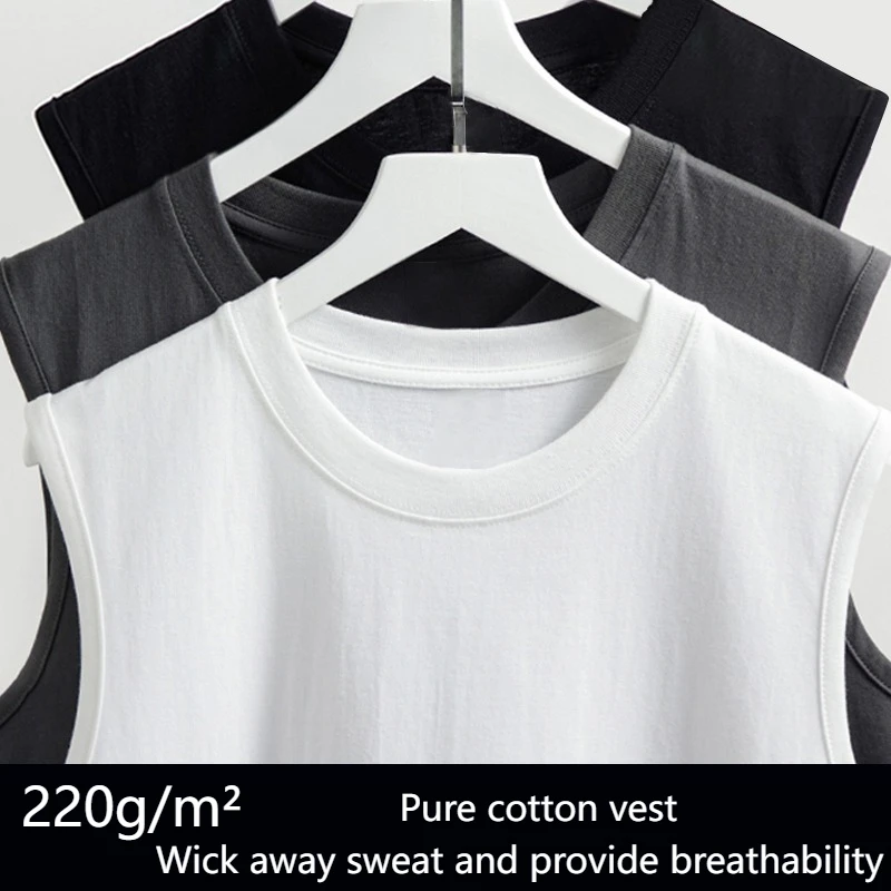Elegantes T-Shirt aus gekämmter Baumwolle, schwarz-weiß gestreift, bequeme, lockere Passform, Rundhalsausschnitt, ärmellos, Sommer-Top für Jugendliche