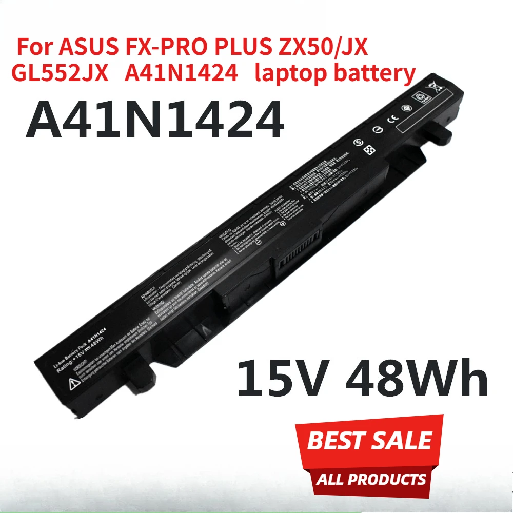 

Batteries For ASUS Compatible with ASUS FX-PRO PLUS ZX50/JX GL552JX A41N1424 laptop battery