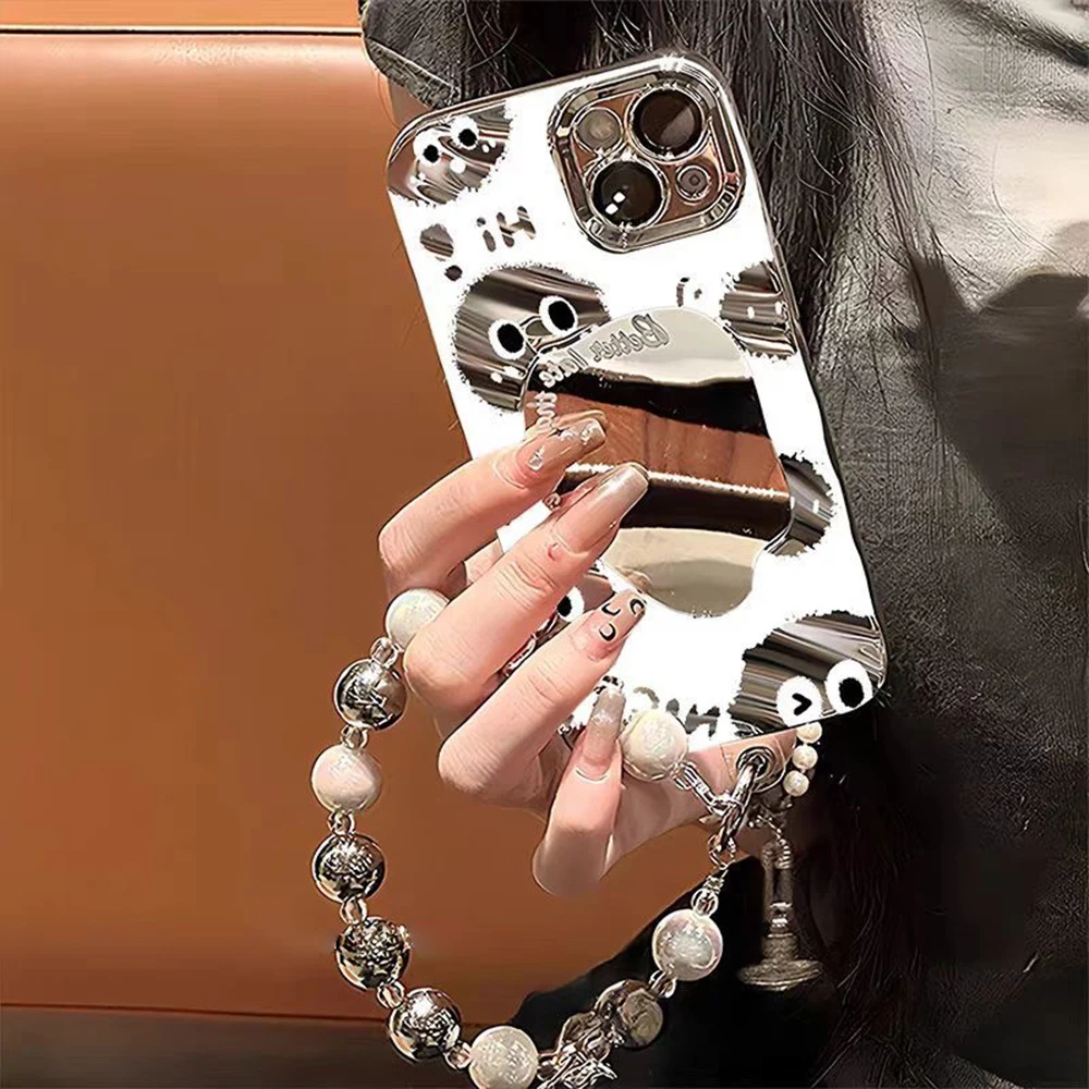 

Luxury Make UP Mirror Phone Case For iPhone 16 11 13 14 15 Pro Max 12 13promax 15promax 14promax Shockproof Soft Covers Fundas