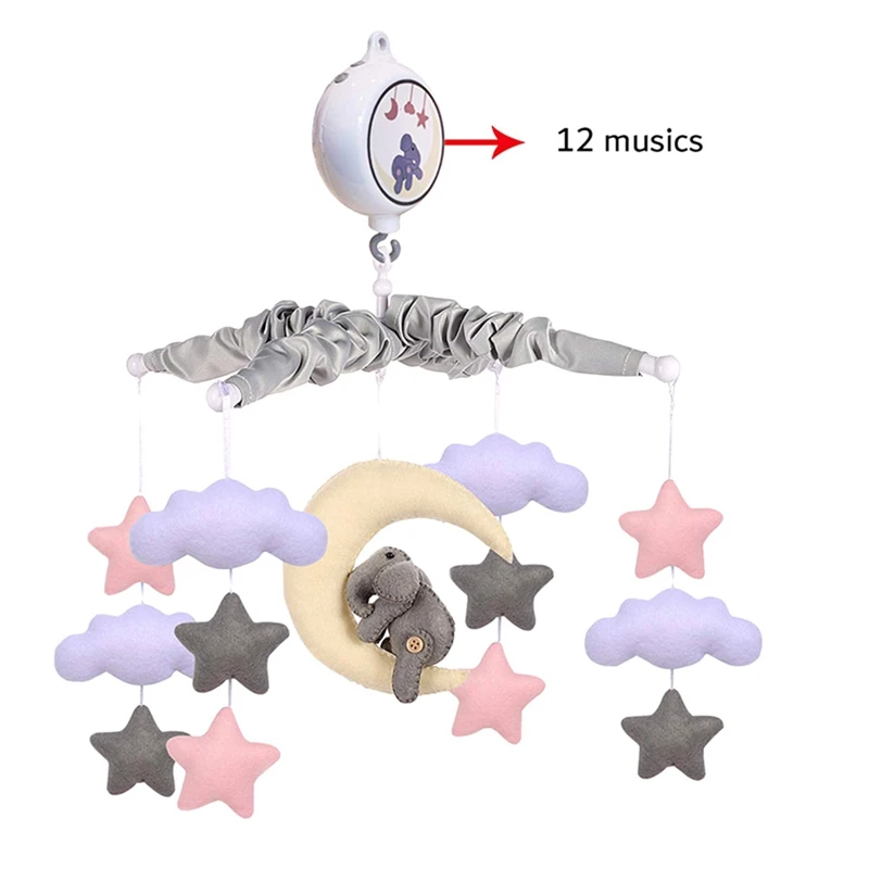 Baby Mobiel Voor Wieg Wieg Mobiel Voor Jongens Meisjes 12 Slaapliedjes Digitale Muzikale Doos Kinderkamer Decor Speelgoed