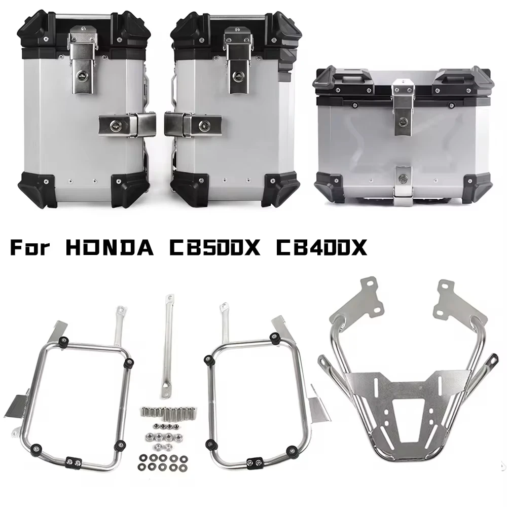 

For HONDA CB500X CB400X Motorcycle Side Panniers Rack Frame Top Box Case Saddlebag Bracket Stainless Steel Luggage Racks