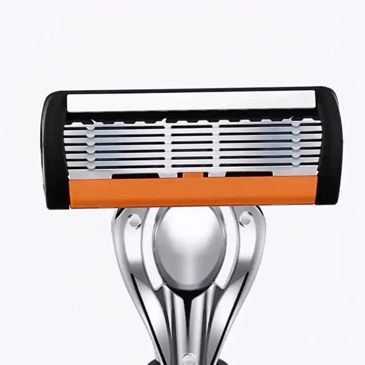 6-Layers Safety Razor Set High Quality Men Razor Sharp Stainless Steel Shaving Changeable Shaver Head Blade ﻿