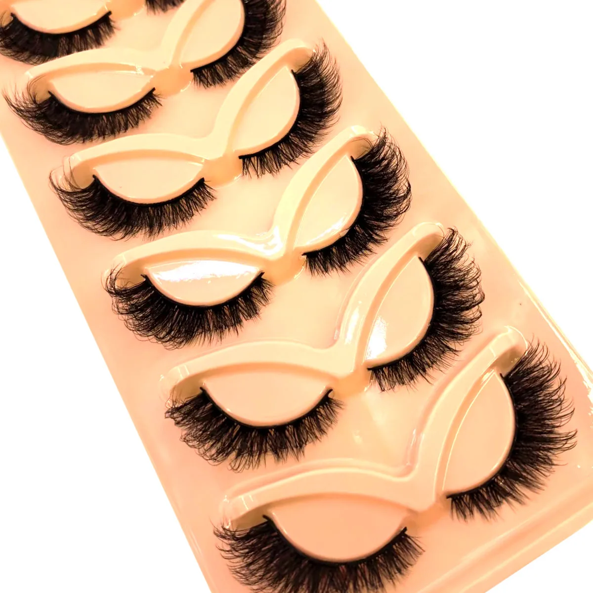 Neue 7-Paar 3D Katzenaugen-Wimpern aus Kunstnerz, dramatische falsche Wimpern, Großhandel, komplette Serie, Schönheitswimpern