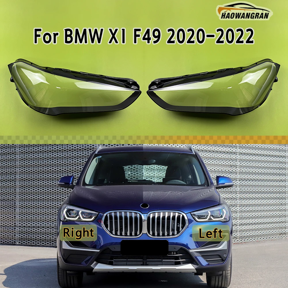 

For BMW X1 F49 2020 2021 2022 Transparent Headlight Cover Headlamp Shell Clear Lens Plexiglass Replace Original Lampshade