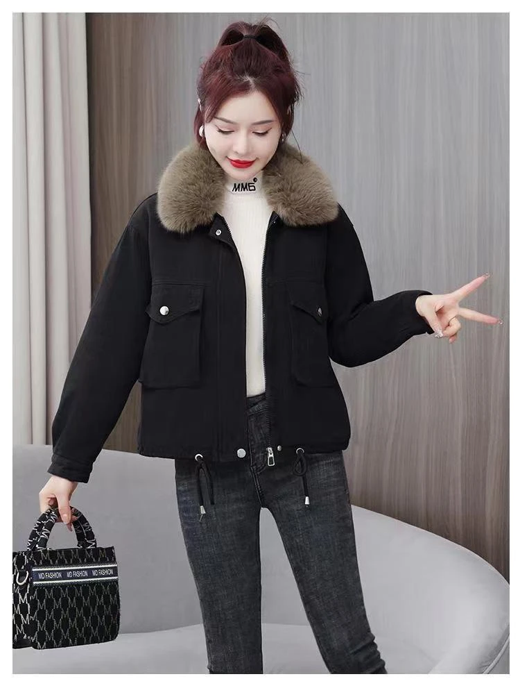 

Parkas Puff Women Womens Fall Ripstop Durable Hooded Smooth Fitted Slim Office Ins Closure Retro European Style Geometric French