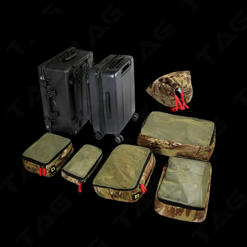 Multicam Suitcase Storage Finishing Bag CP Original Fabric Complete Set Luggage Induction Package Portable Clothing Pouch 6 Set